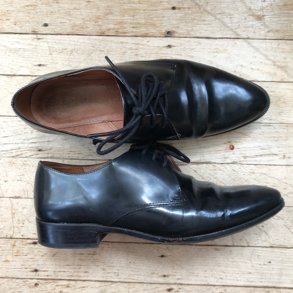 Madewell black lace up oxfords